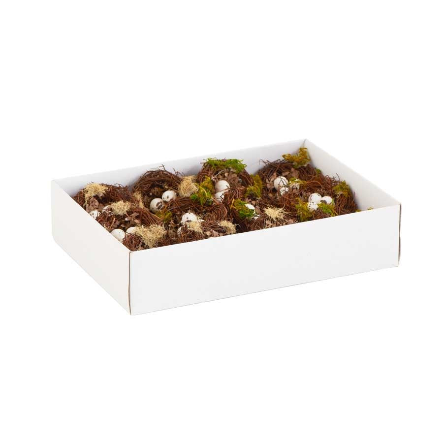 Artificial miniature bird nest with eggs as a legal alternative to a real nest