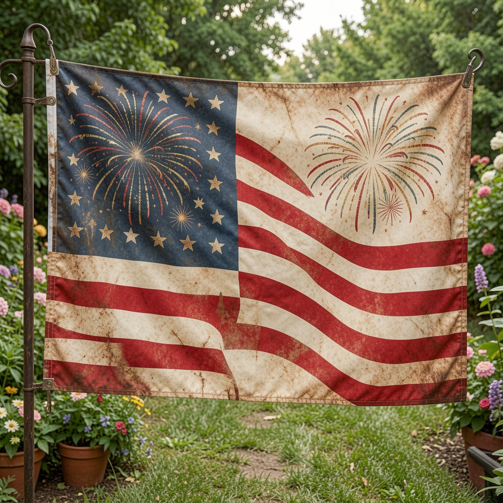 Patriotic Garden Flag Ideas for July 4th Americana Decor