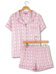 2 Piece Button Bow PJ Set By: Simply Southern