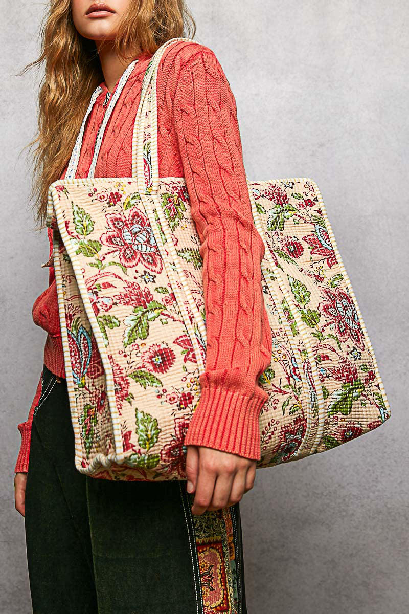 Quilted Floral Bag