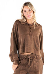 Snap Sepia Pullover by: Simply Southern