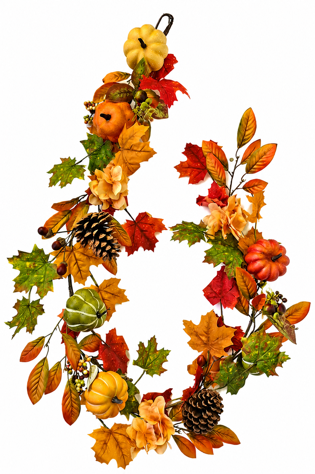 6-ft Harvest Pumpkin Gourd Garland