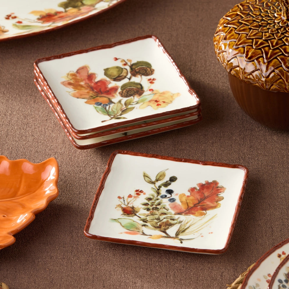 Autumn Meadows Canape Plate (4-Styles)
