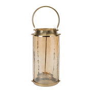 Hammered Gold and Glass Lantern (2 Sizes)