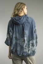 Hooded Floral Zip Jacket by: Tempo Paris (2-Colors)