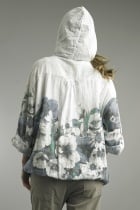Hooded Floral Zip Jacket by: Tempo Paris (2-Colors)