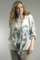 Hooded Floral Zip Jacket by: Tempo Paris (2-Colors)