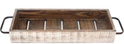 White Distressed Rectangular Tray