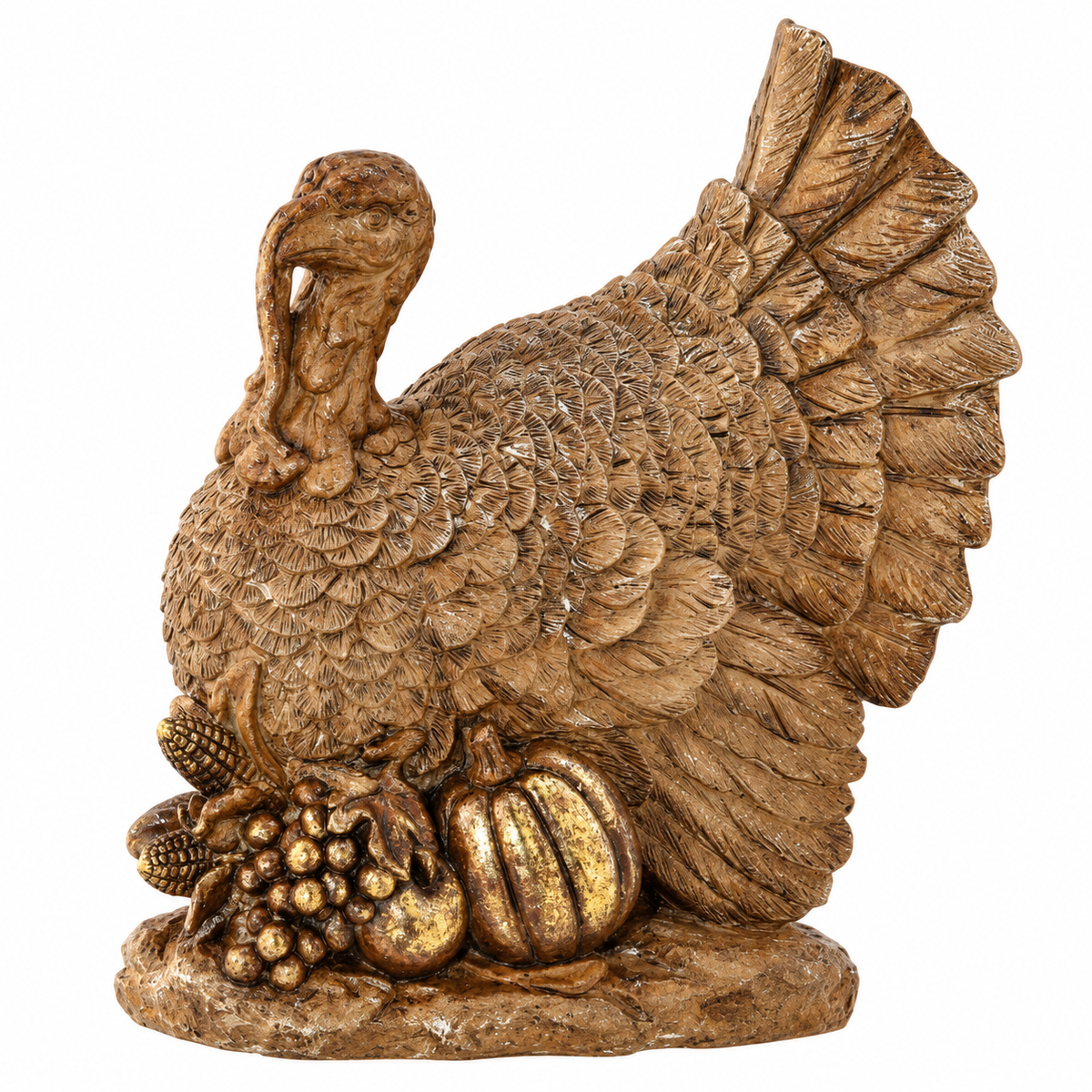 Harvest Turkey with Gold Accents