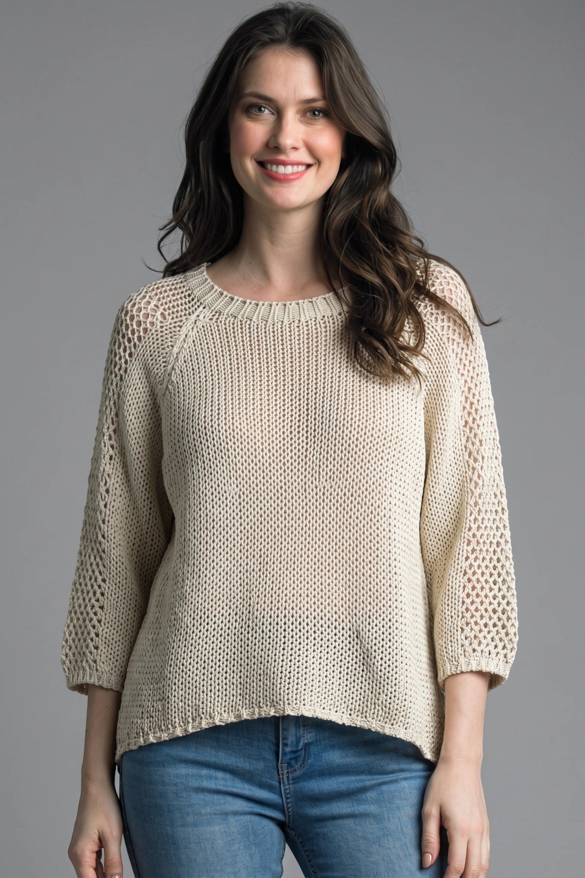 Knit Scoop Neck Pullover Sweater by: Tempo Paris (2-Colors)