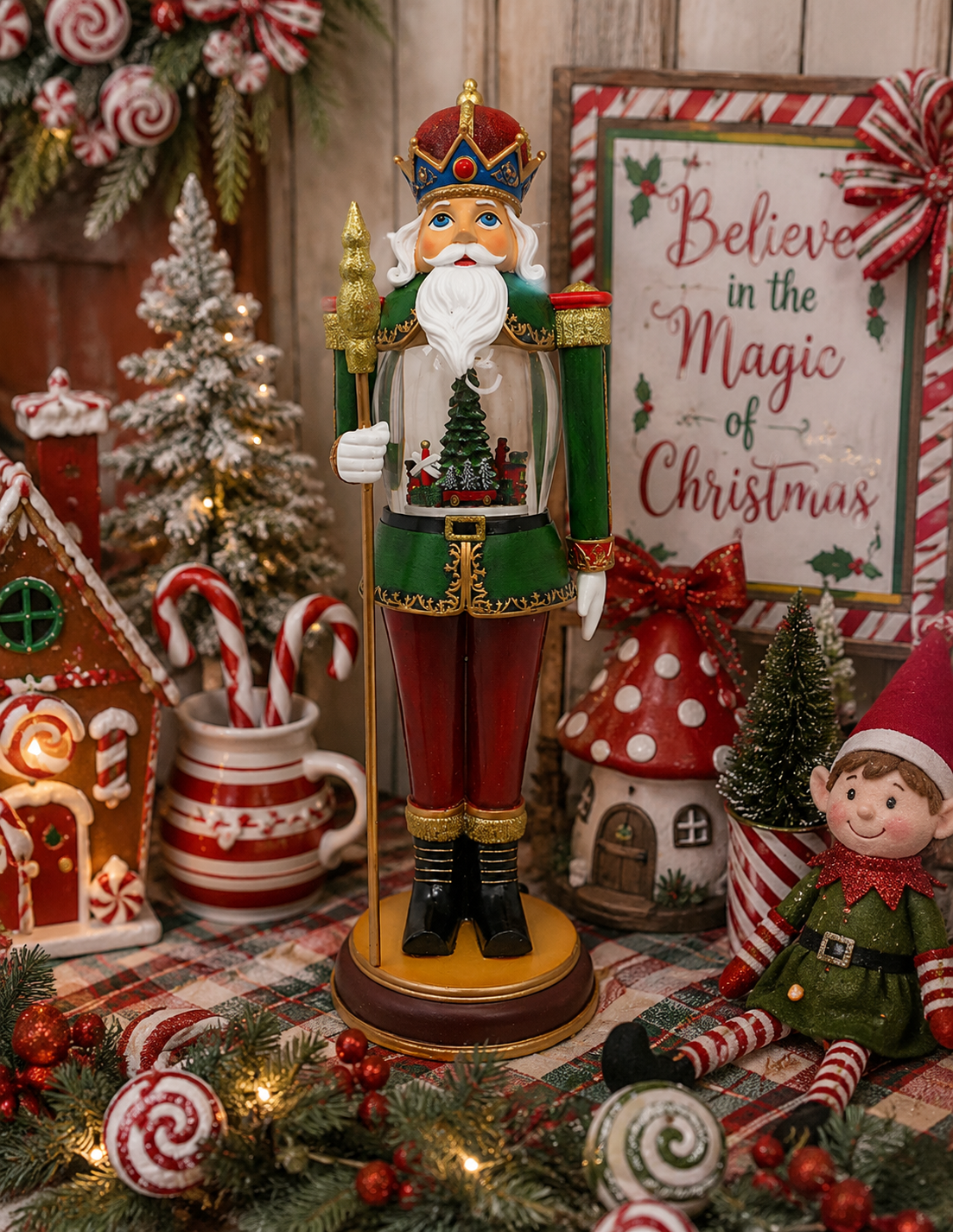 LED Musical Nutcracker w/ Rotating Tree