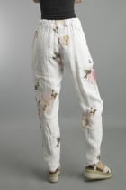 Linen Tie Front Floral Pant by: Tempo Paris