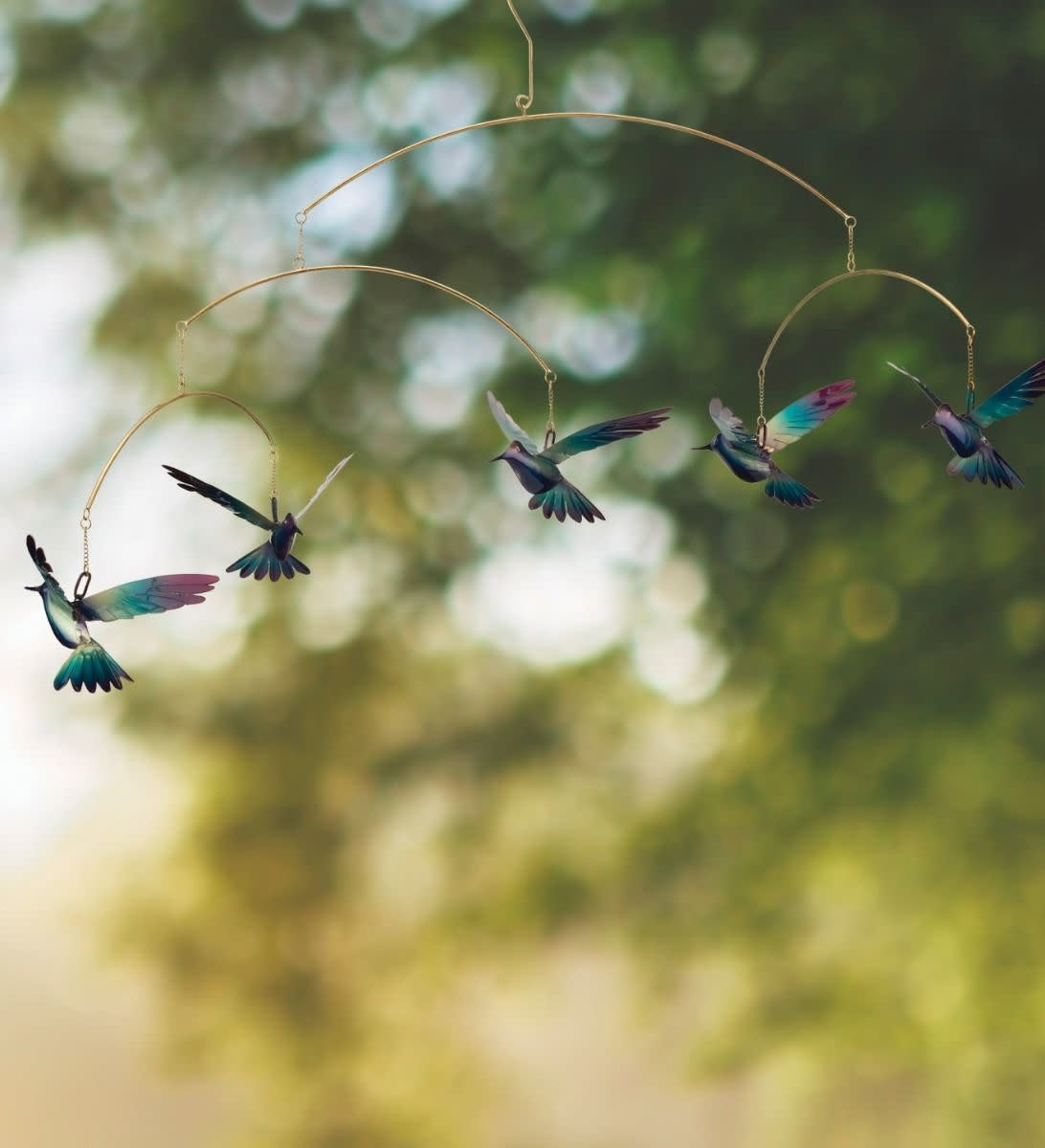 Metal Hummingbird Mobile