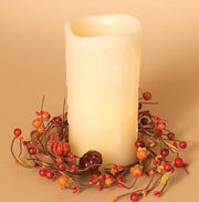 Autumn Mini Pumpkin Berry Candle Ring