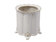 Small Cream Scalloped Vase