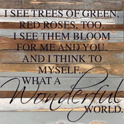 What A Wonderful World Reclaimed Pallet Sign
