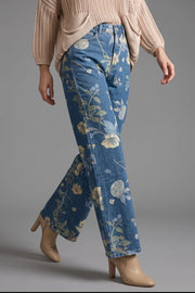 Wide Leg Floral Jean By: Tempo Paris