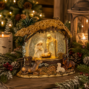 LED Nativity Snowglobe w/ Animals