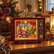 LED Vintage Santa & Friend Snowglobe