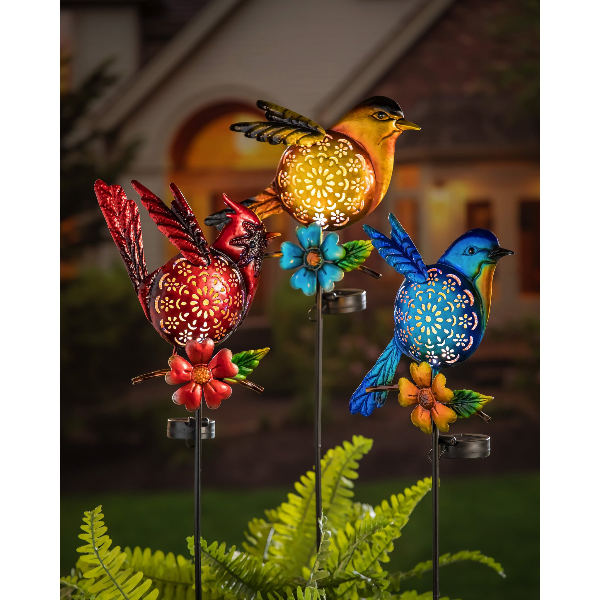 36" Solar Bird Garden Stake (3-Styles)