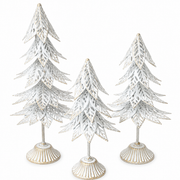 Set of 3 Metal Embossed Trees