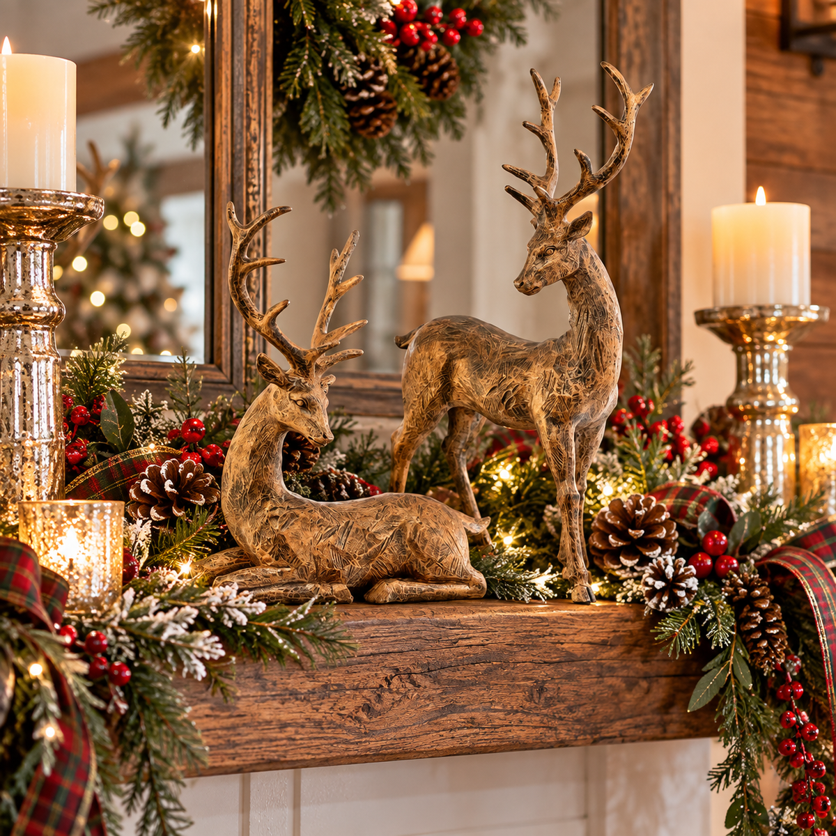 Set of 2 Highland Deer