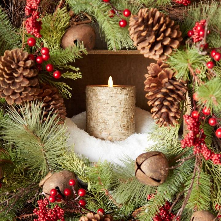 Liown Birch Battery Pillar Candle (4 Sizes)