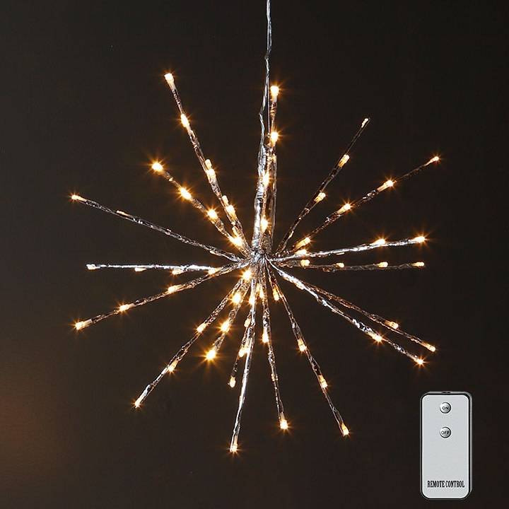 LED Silver Starburst w/ Remote (2 Sizes)