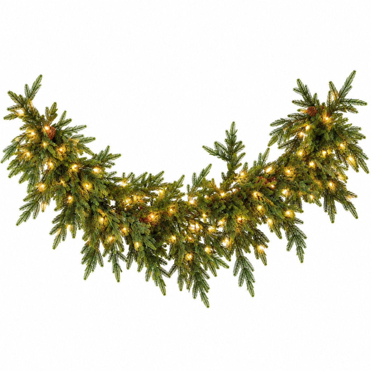 6-ft LED Natural Touch Norfolk Pine Garland
