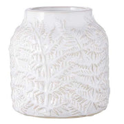 7" Leaf Embossed Vase