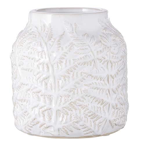 7" Leaf Embossed Vase
