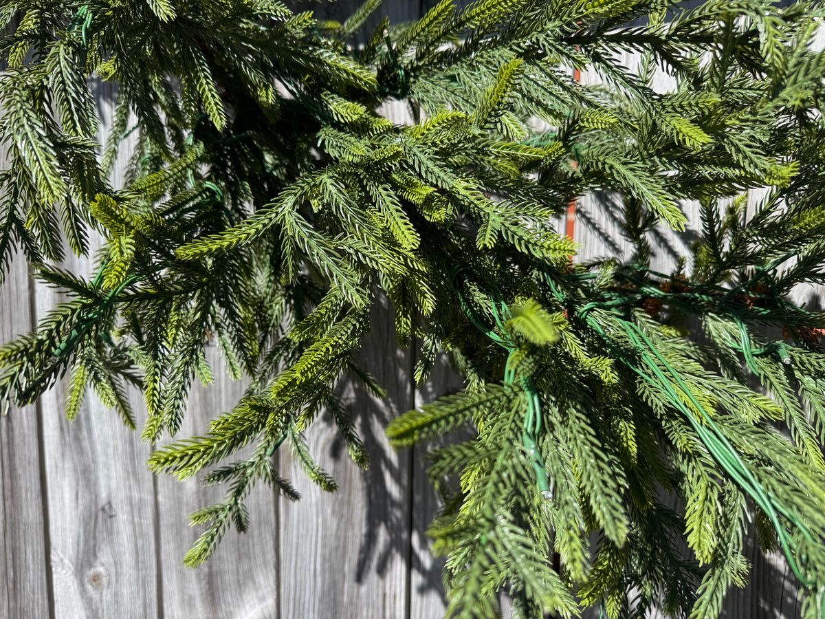 6-ft LED Natural Touch Norfolk Pine Garland
