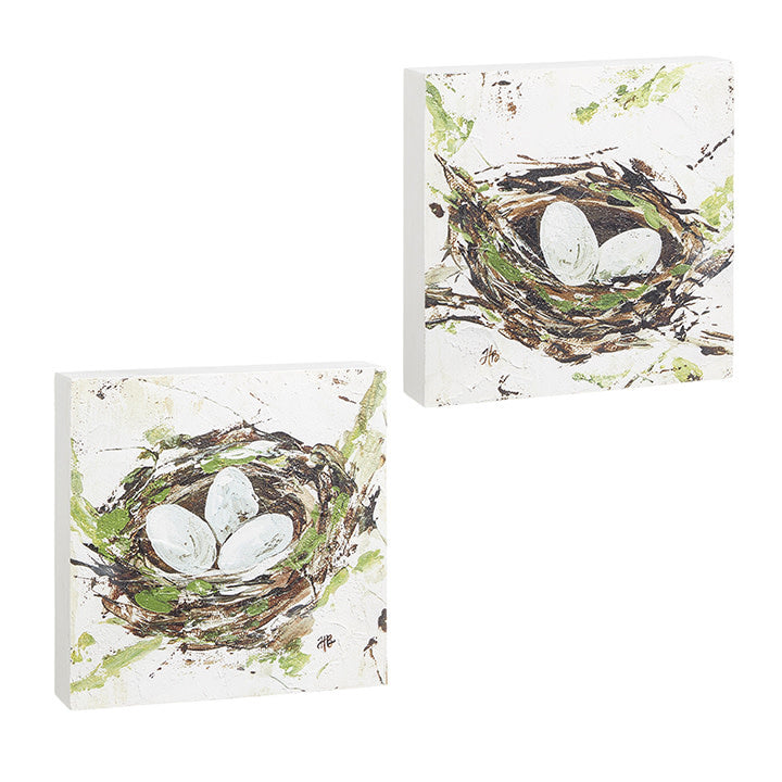 8" Blue Eggs in Nest Wall Decor (2 Styles)