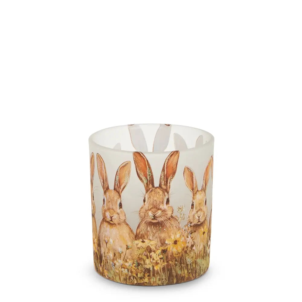 3.5" Bunny Meadow Candle Holder