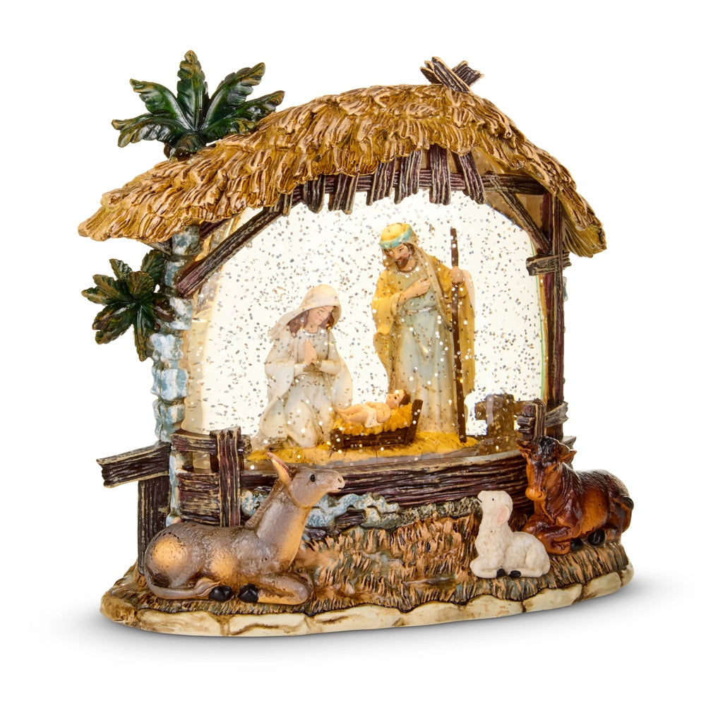 LED Nativity Snowglobe w/ Animals