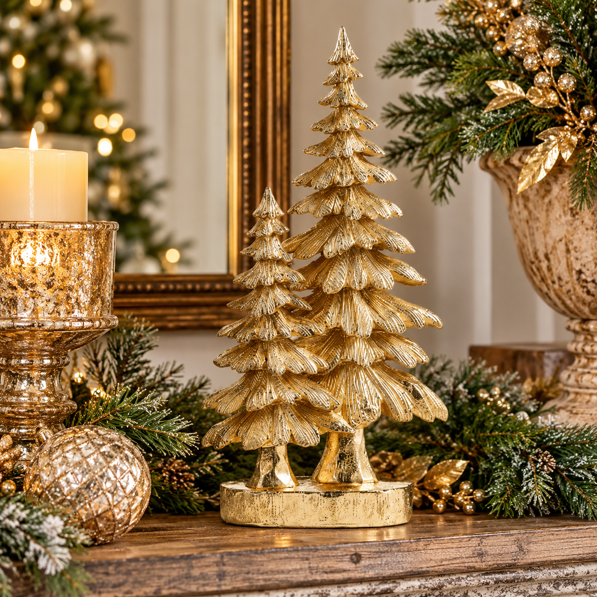 19" Golden Spruce Tree Grove