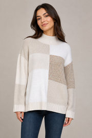 Plush Patchwork Pull Over Sweater (4 Sizes)
