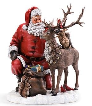 Tabletop Santa with Reindeer