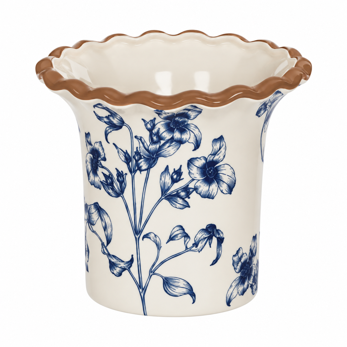 Scalloped Edge Floral Container (2 Sizes)