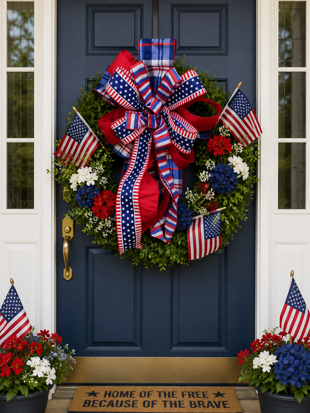 Custom Happy Birthday America Bow
