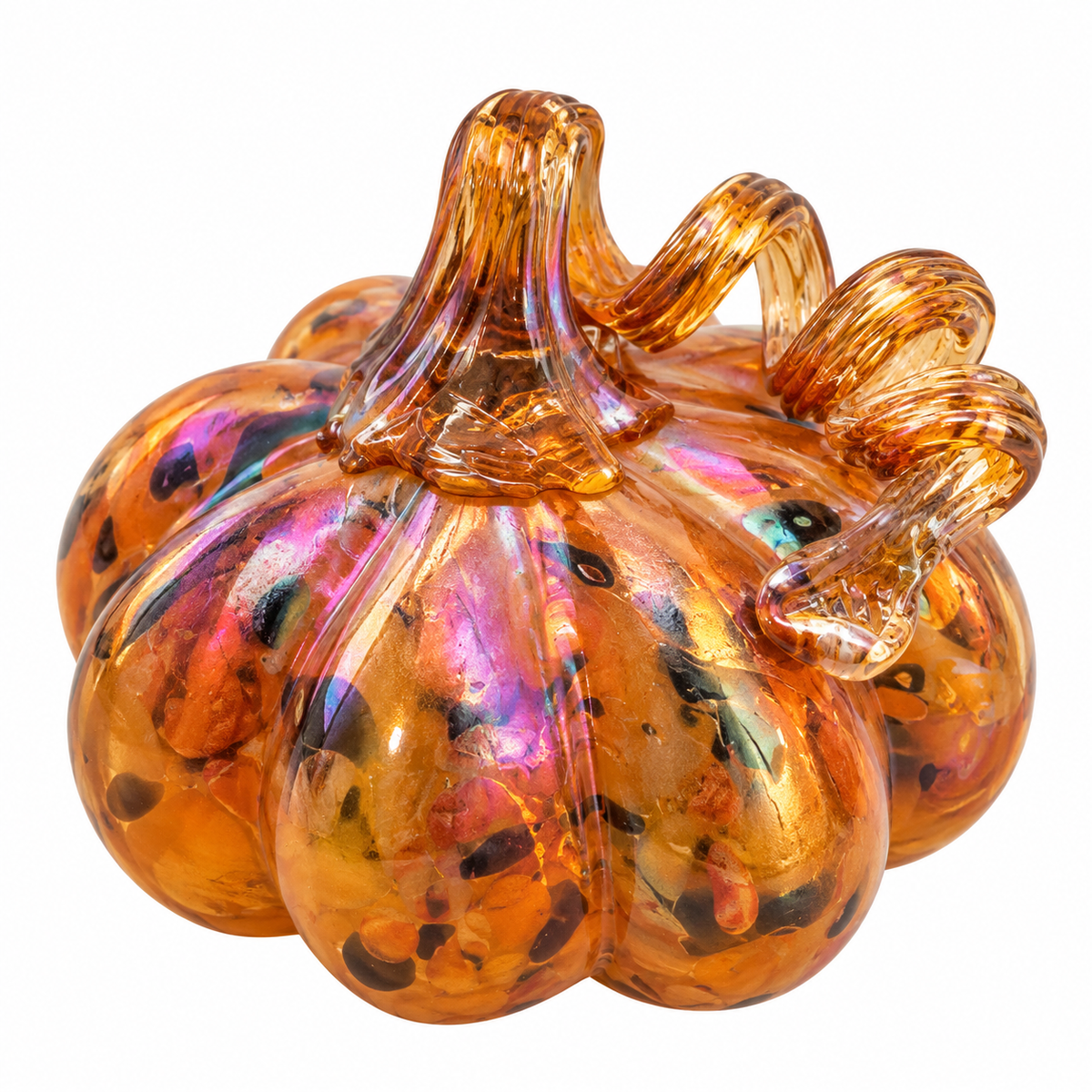 Glass Autumn Speckled Pumpkin (3-Styles)