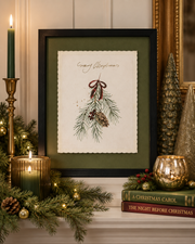 Merry Christmas Pine Print