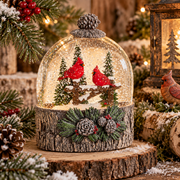 Woodland Cardinal Winter Snowglobe