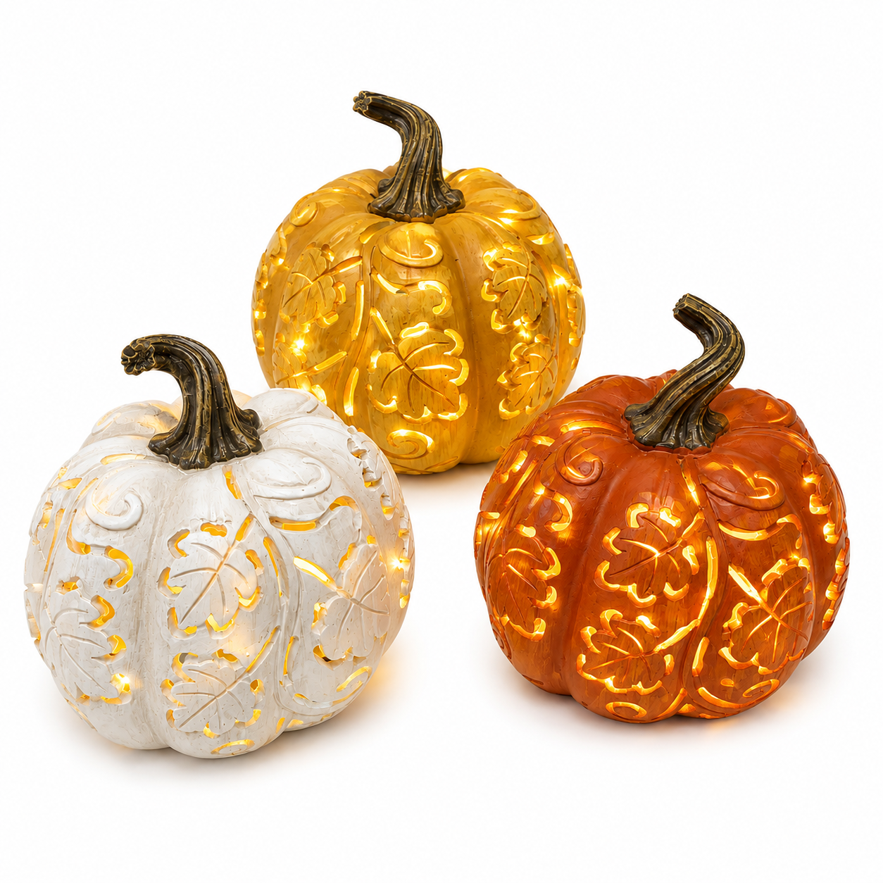 LED Leaf Pattern Pumpkin (3 Colors)