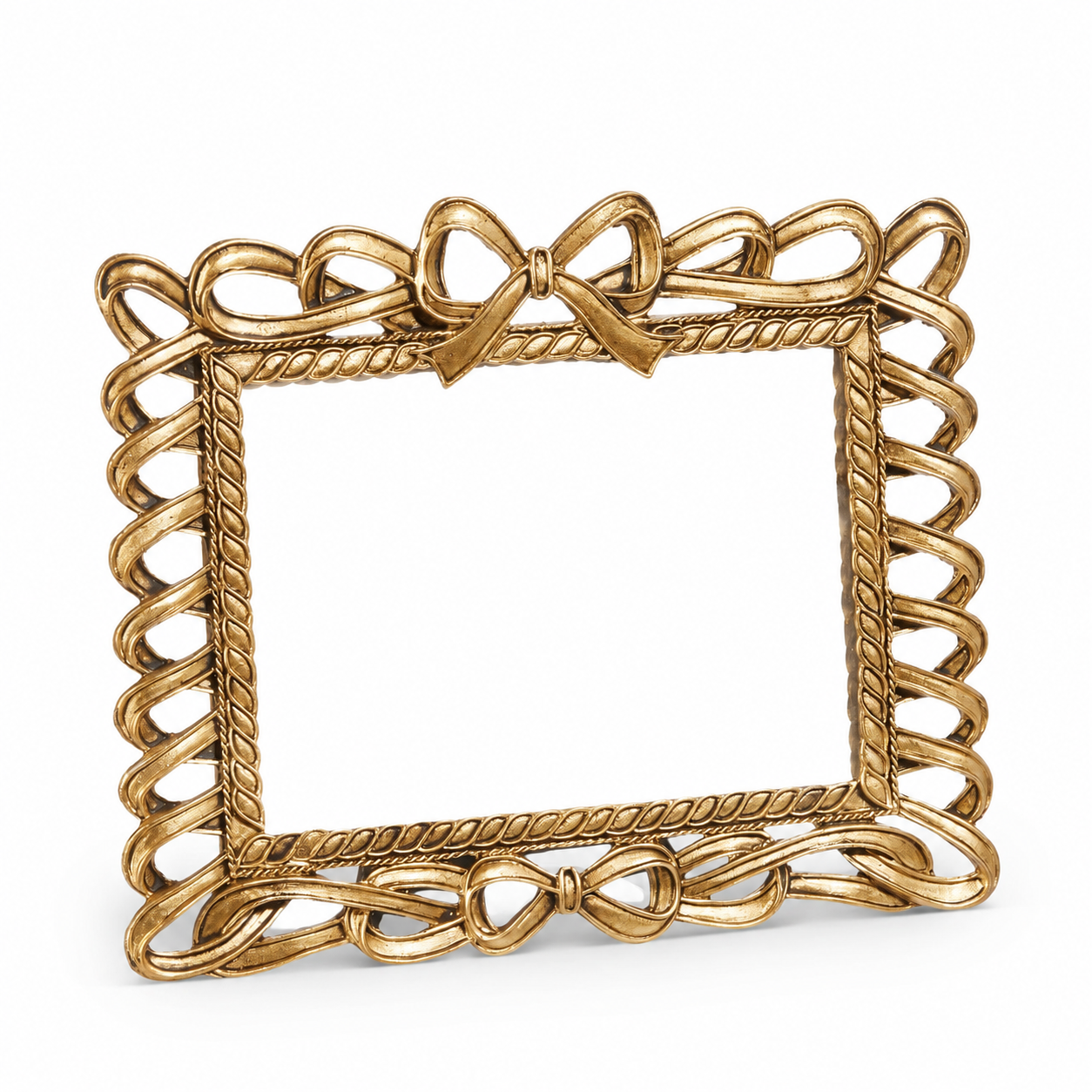 6.75" Golden Bow Picture Frame