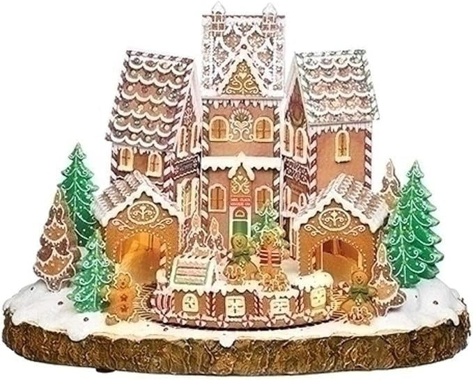 Lighted Musical Gingerbread Town