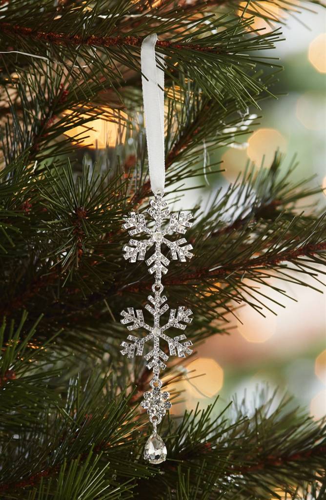 Tiered Jewel Snowfake Ornament