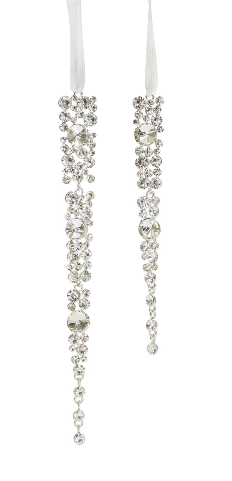 Set of 2 Gem Icicle Ornaments