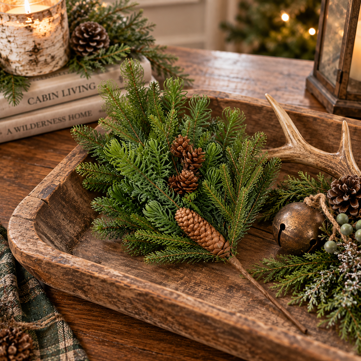 Mixed Pine & Pinecone Pick