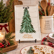 Merry Christmas Tree Platter